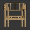 Wooden Leisure Chair With Modern Openwork Frame Design And Natural Wood Finish
