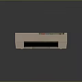 Vintage Office Appliance With Red Blue Green Buttons And Control Panel