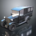 Classic Vintage Car With Old-fashioned Headlights Retro Body And Chrome Accents