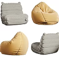 Cozy Gray and Yellow Bean Bag Chairs with Various Comfortable Styles for Home