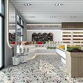 Bright Modern Fruit Store Interior With Fresh Fruit Displays And Organized Shelves
