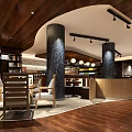 Spacious Department Store Interior With Organized Shelves Various Products And Bright Lighting