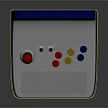 Retro Electronic Game Console with Screen Display Joystick and Colorful Buttons