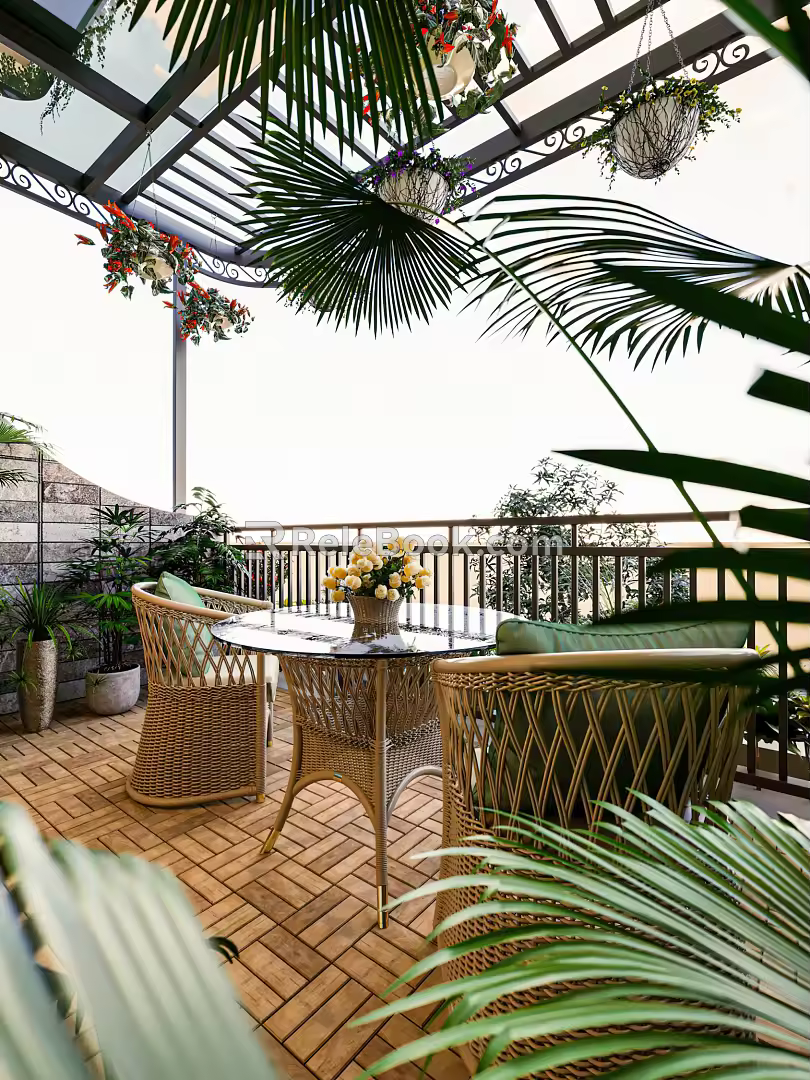 Modern Balcony Terrace 3d model
