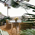 Modern Balcony Terrace 3d model