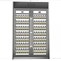 Modern Double Door Wine Cooler With Glass Door And Bottles Storage