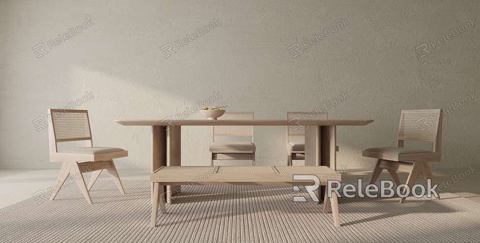 Modern Dining Table and Chair Combination Dining Table Combination model