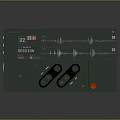 Green Computer Device Featuring Selection Interface Waveform Display And Control Buttons