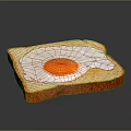 Delicious Whole Grain Toast Topped With Runny Yolk Fried Egg For Breakfast