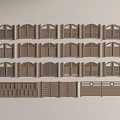 Assorted Wooden Gate Designs With Various Panel Patterns And Styles 3d model