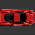 Red Sports Car In Low Poly Style With Sleek Design And 3D Model Features