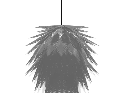 Unique Modern Feather Inspired Chandelier With Layered Sleek Design For Contemporary Interior 3d model
