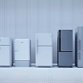 Modern Home Refrigerators and Freezers Various Styles White Gray Design