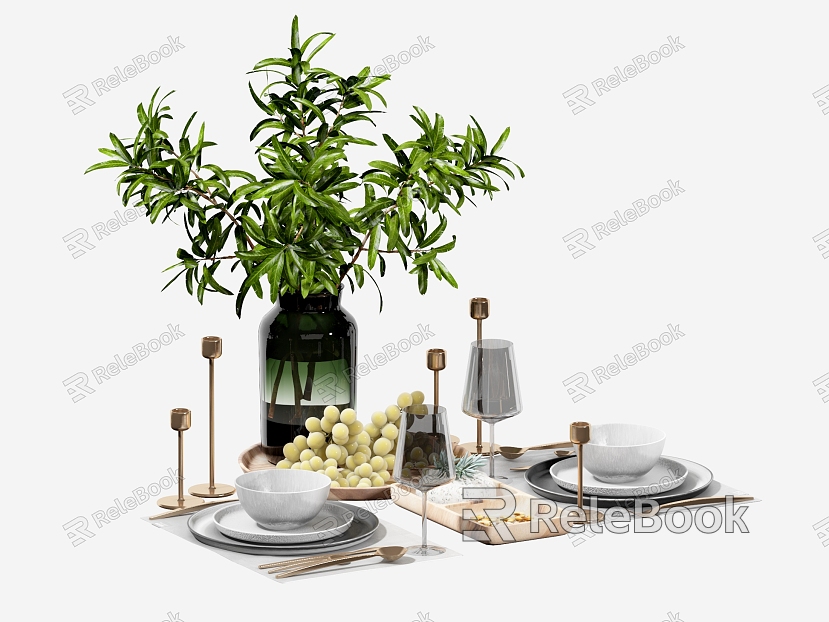 Modern Tableware Tableware Ornaments model