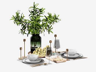 Modern Tableware Ornaments 3d model