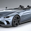 Silver Open Top Convertible Sports Car Featuring Sleek Design And Black Wheels