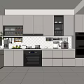 Modern Kitchen Interior Design With Cabinets Island Countertop And Appliances
