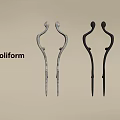 Elegant Poliform Metal Handles in Gold and Black for Modern Interior Design
