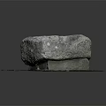 Traditional Stone Mortar Household Tool with Square Stone Base and Natural Surface Texture