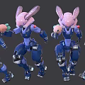 Modern Robot Machine Rabbit Mechanical Rabbit 3d model