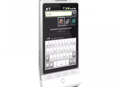 Sleek Mobile Phone With Text Messaging Interface QWERTY Keyboard And White Design 3d model