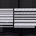 Various Decorative Gypsum Moldings With Ornate Patterns For Interior Design 3d model
