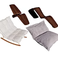 Variety of Lounge Chairs With Wooden Frame And Upholstered Cushions
