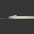 Shiny White Leather Strap Belt With Golden Buckle For Daily Use