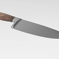 Premium Kitchen Utensil Chef Knife With Silver Blade And Wooden Handle
