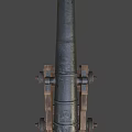 old naval cannon 3d model
