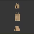 Decorative Brown Paper Bag Set With Various Styles And Designs For