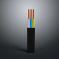 Household Supplies Black Cable With Red Blue Yellow White Wires Inside