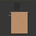 Modern Wooden Office Desk With Dual Monitors Drawers And CPU Cabinet