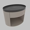 Modern Bedside Table With Black Top And Light Gray Body Drawer And Open Shelf Storage