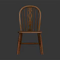 Traditional Wooden Accent Chair With Carved Backrest Red Cushioned Seat Classic Design