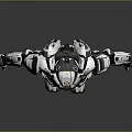 Futuristic Mech Warrior Character With White Black Armor And Advanced Tech Design