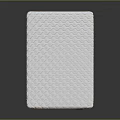White Mattress With Striped Surface And Trimmed Edges For Comfortable Sleep
