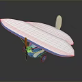 Blue and White Aerospace Model Aircraft with Wing Structure for Space Exploration
