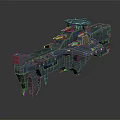 Futuristic Sci Fi Spaceship Model With Complex Armored Structure And Multi Deck Design 3d model