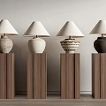 Ancient Table Lamp in Quiet Pottery Pot 3d model