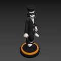 Elegant Cat Like Game Character Wearing Black Suit Top Hat And Cane