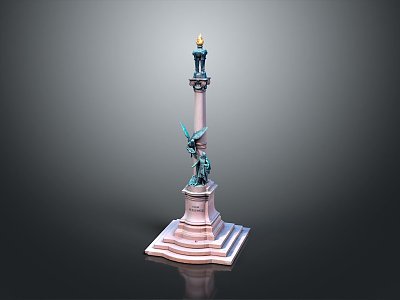 Obelisk Monument Memorial Tower Stone Tower model