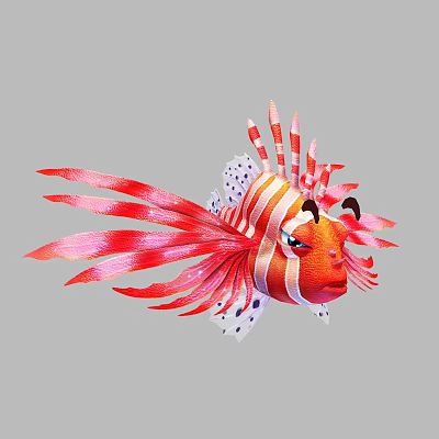 Modern Fish Carto Fish Fishing Lionfish Cute Fish 3d model