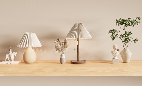 Nordic bedside table lamp ornaments 3d model