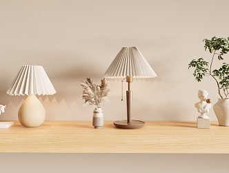 Nordic bedside table lamp ornaments 3d model