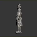 Terracotta Warrior Sculpture Ancient Chinese Soldier Figure With Intricate Armor And Standing Pose