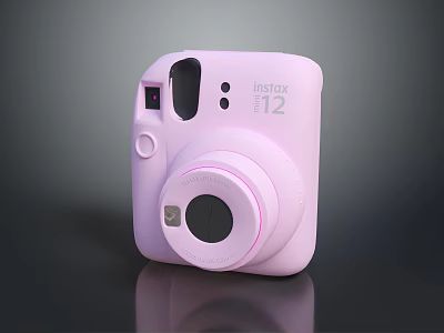 Pink Fujifilm Instax 12 Camera With Stylish Pink Design And Instant Print Functionality 3d model