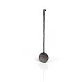 Durable Metal Spoon With Long Handle And Round Bowl For Kitchen Use