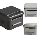 Multifunctional Office Printers in Different Colors with Compact Design for Workplace Use 3d model