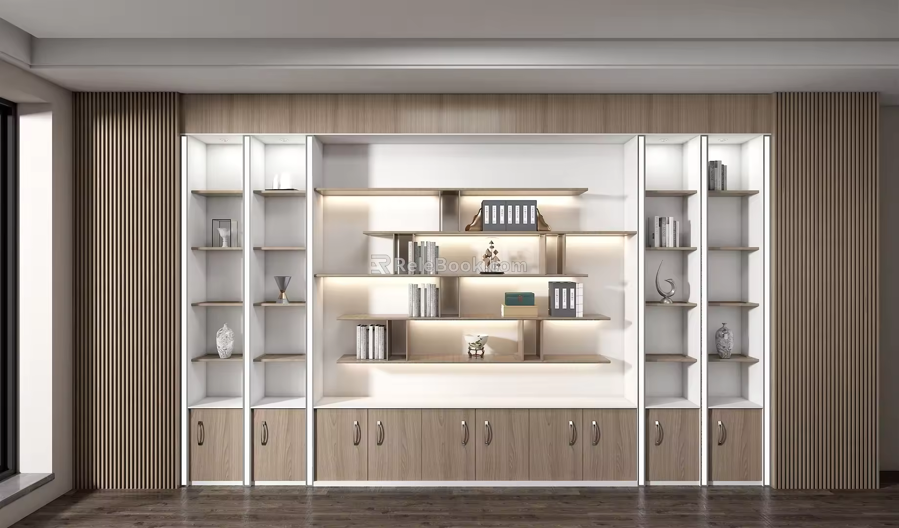 Modern Bookcase Display Cabinet 3d model